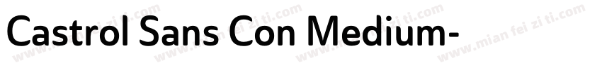 Castrol Sans Con Medium字体转换